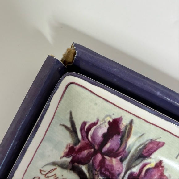 MWW 4” Mini Plate Set English Garden Flowers - Picture 7 of 9